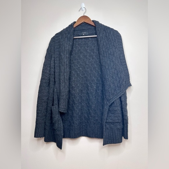 Aritzia Angora Wool Cashmere Greenpoint Knit Cardigan Dark Grey XS - Picture 2 of 9